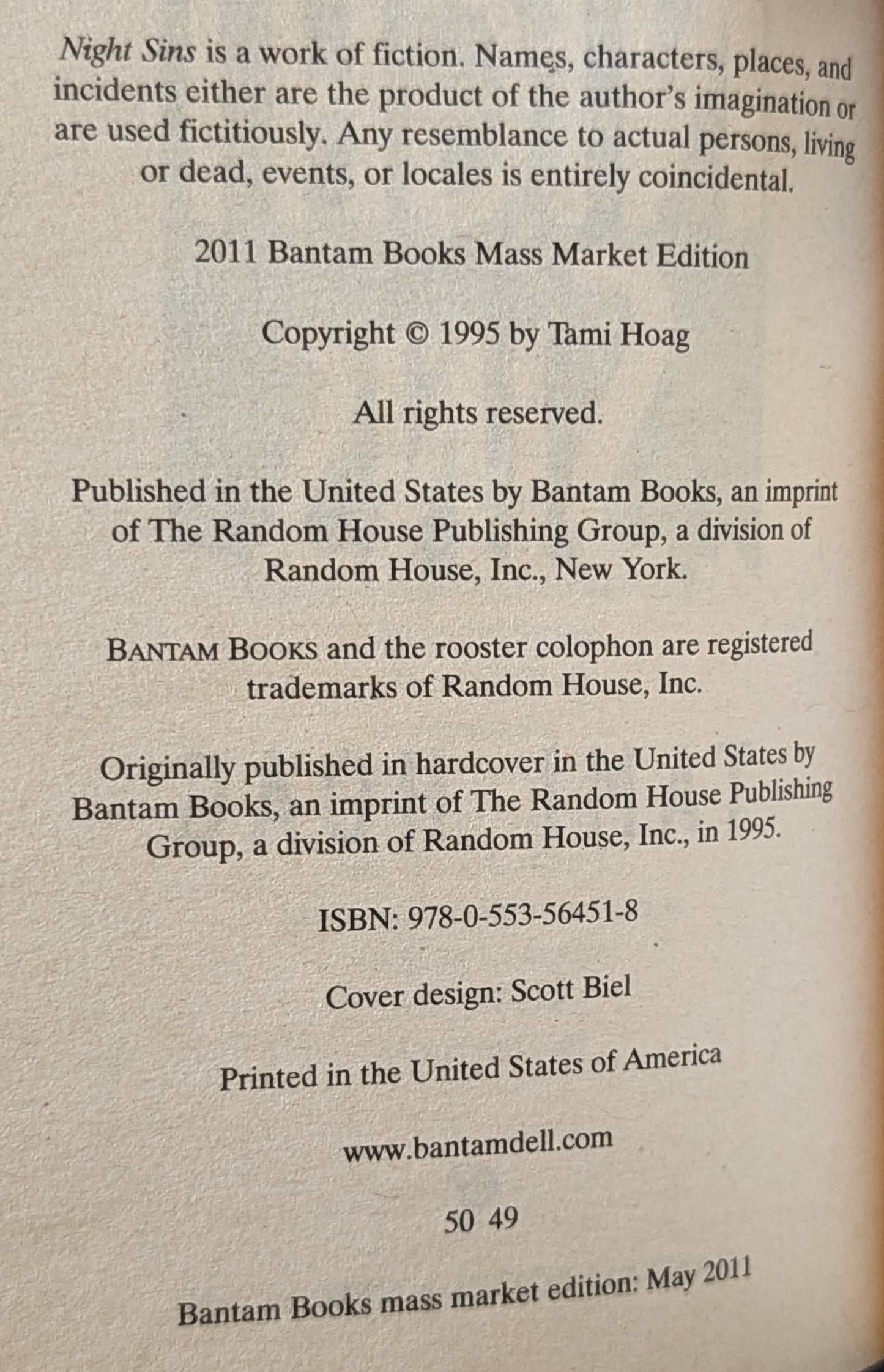 Night Sins by Tami Hoag