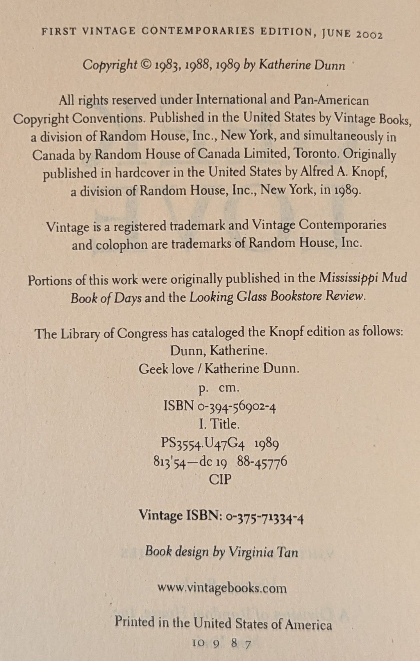 Geek Love by Katherine Dunn