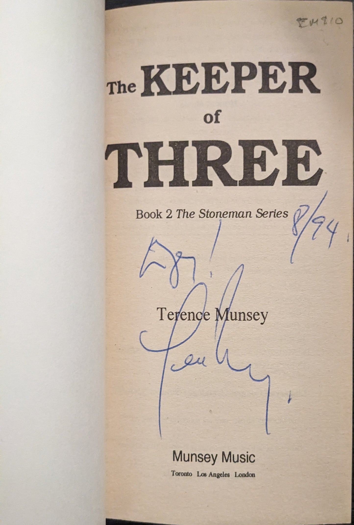 The Keeper of Three by Terence Munsey