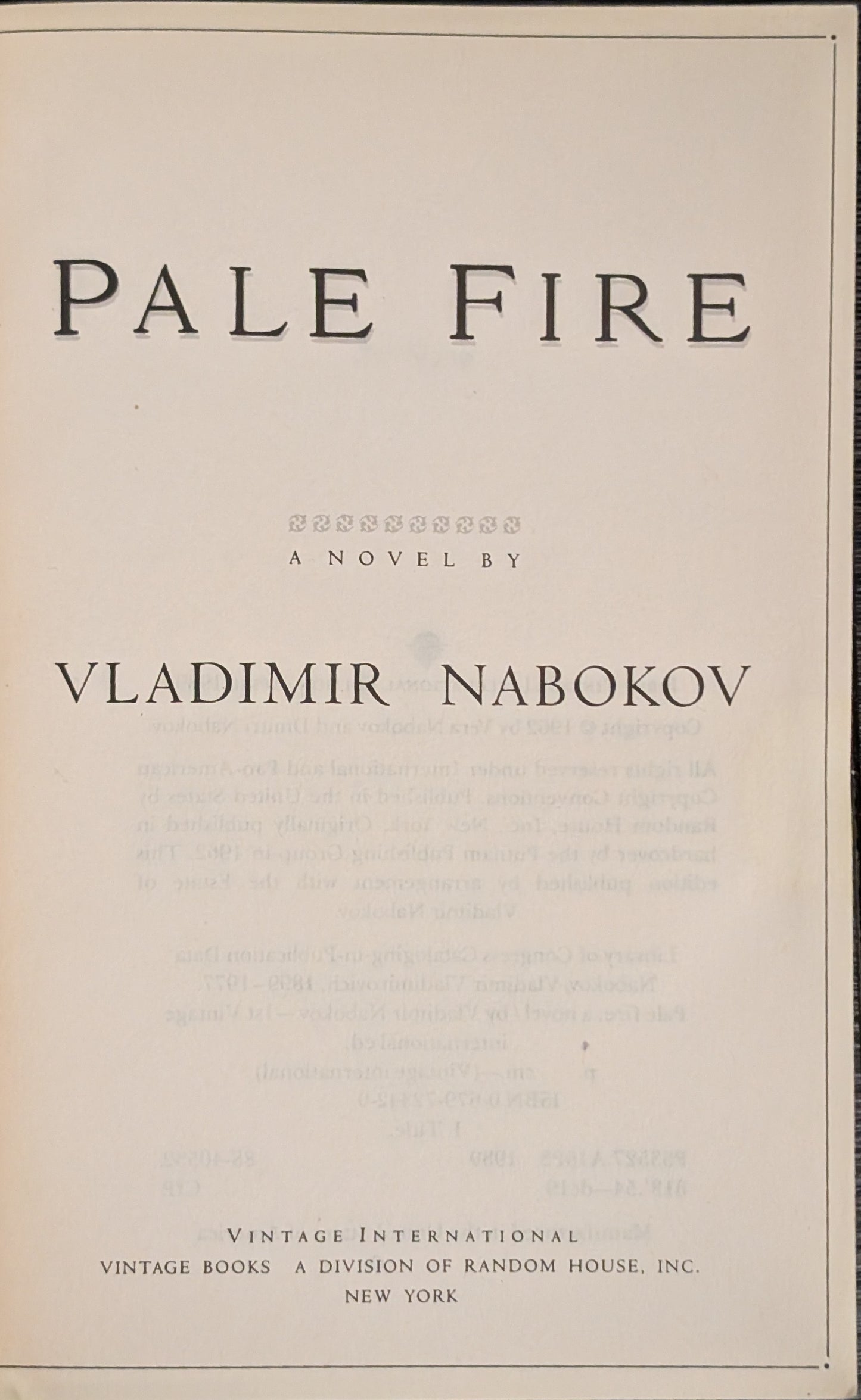 Pale Fire by Vladimir Nabokov