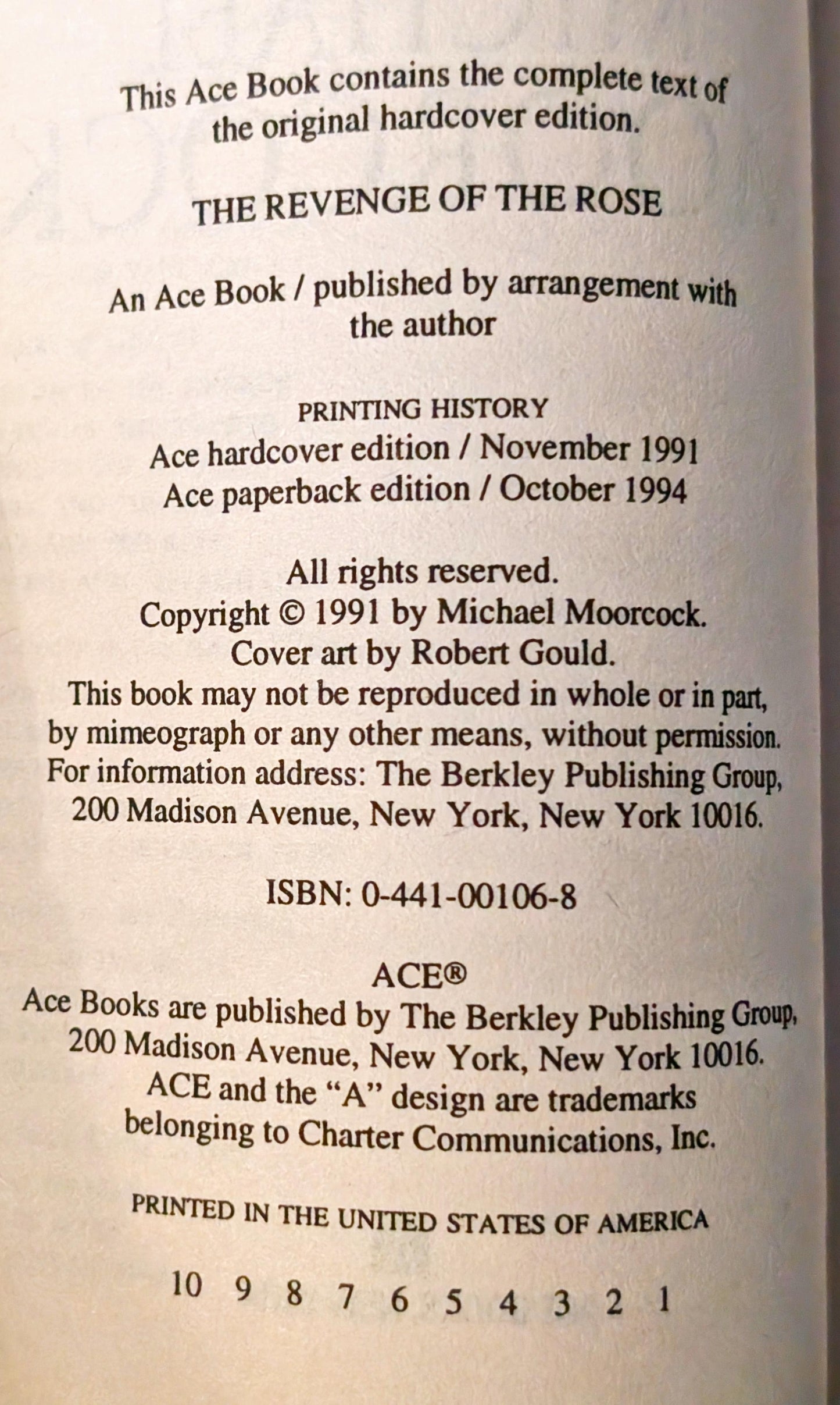 The Revenge of the Rose by Michael Moorcock