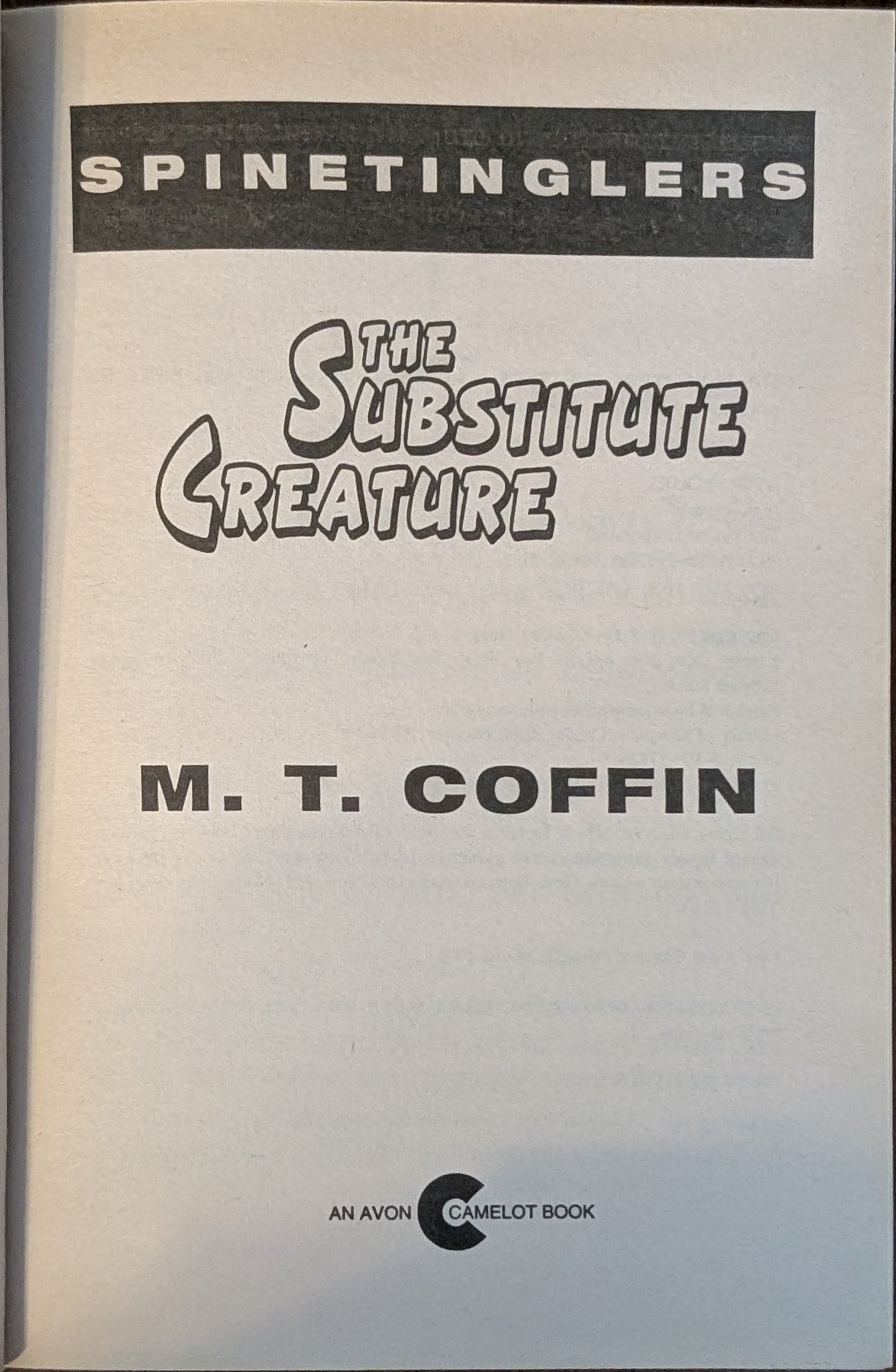 The Substitute Creature by M. T Coffin