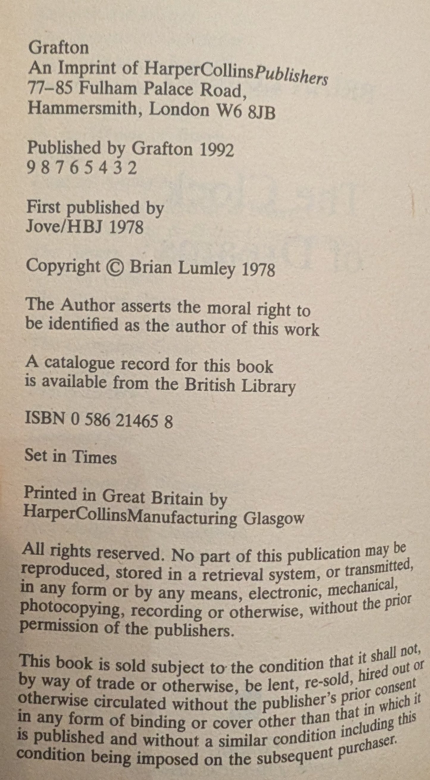 The Clock of Dreams by Brian Lumley