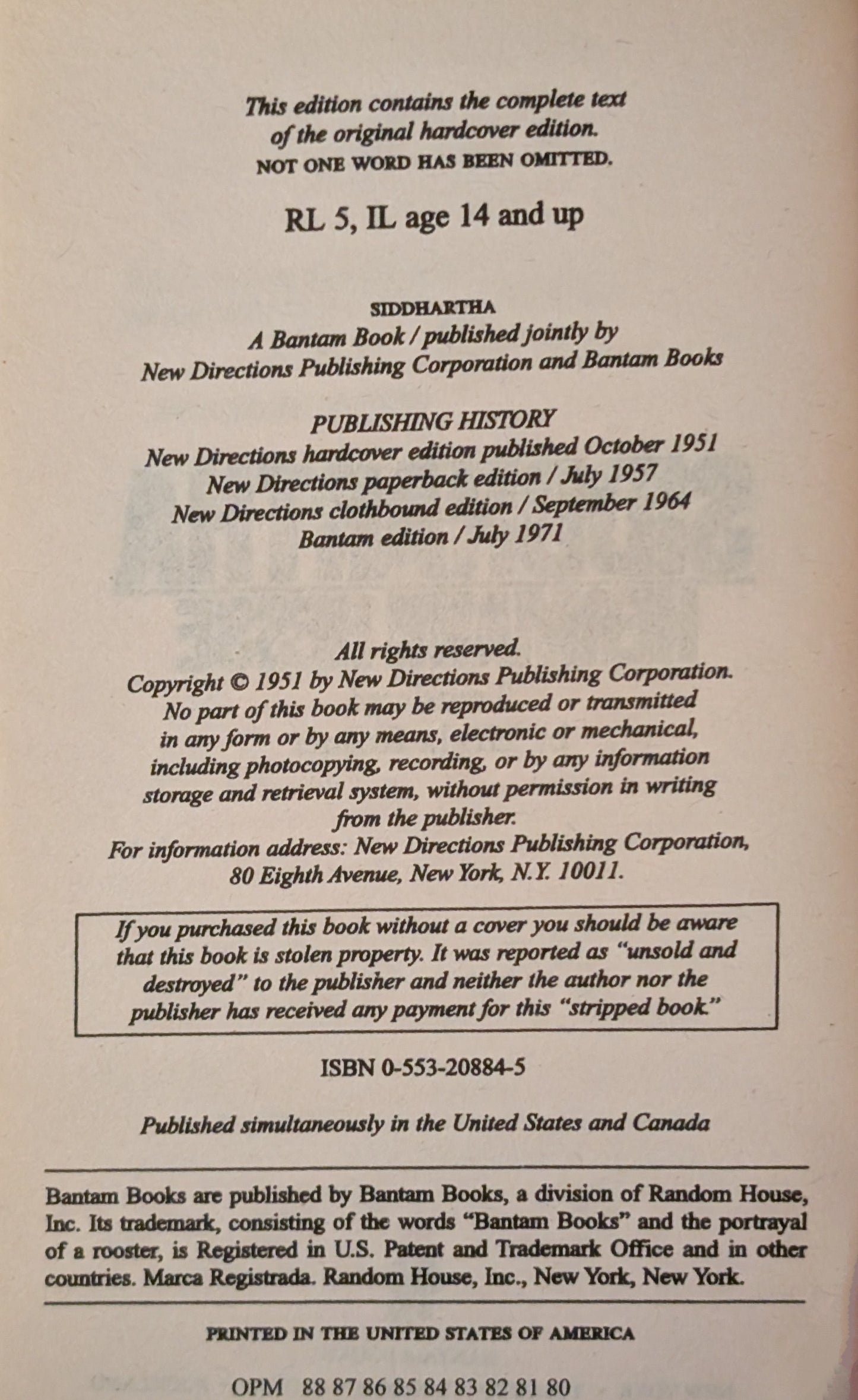 Siddhartha by Hermann Hesse