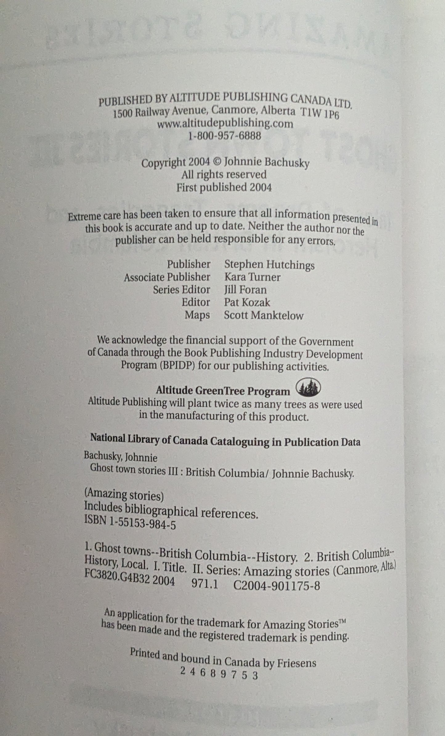 Ghost Town Stories III by Johnnie Bachusky