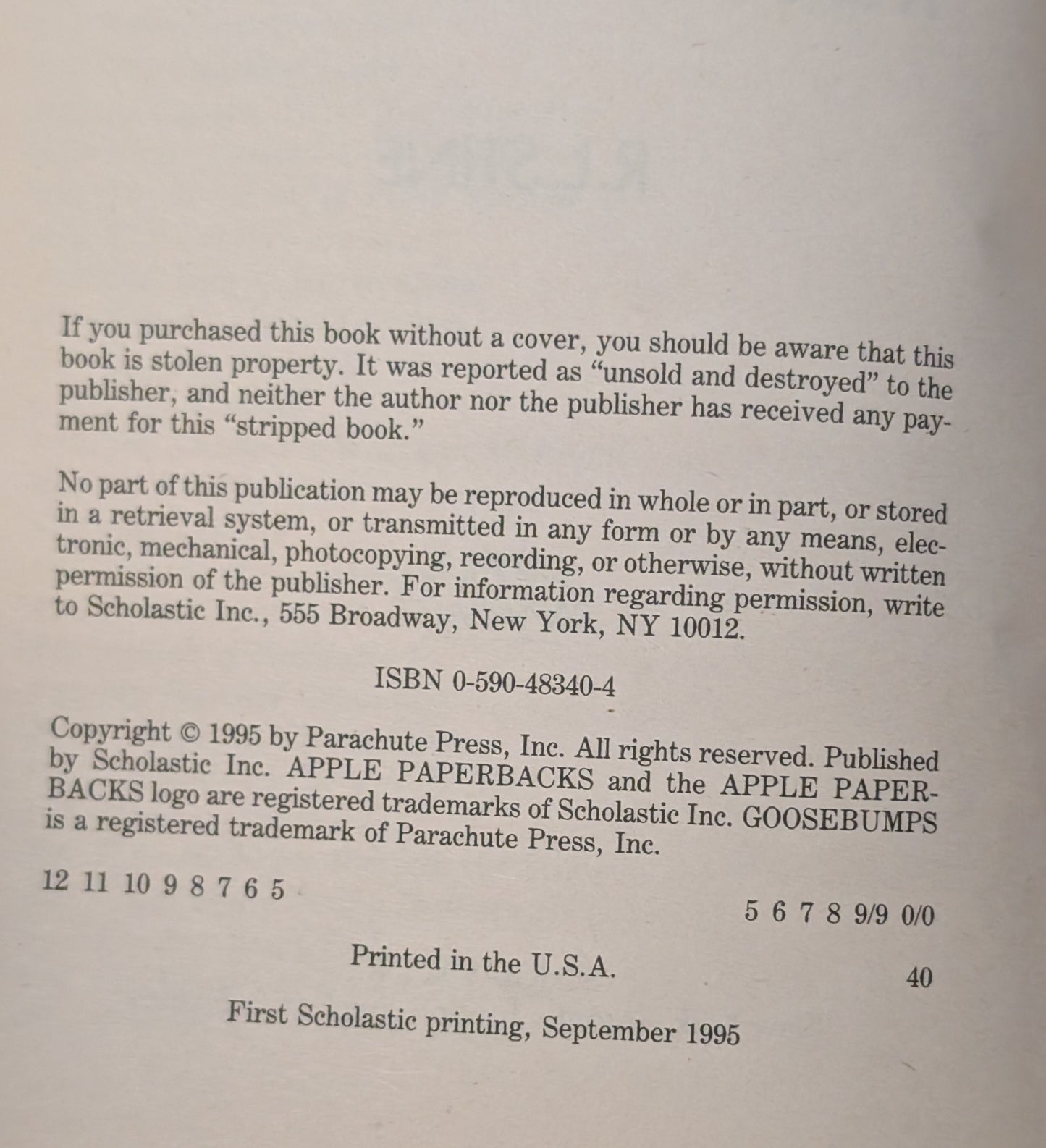 A Shocker on Shock Street by R.L Stine (Goosebumps #35)
