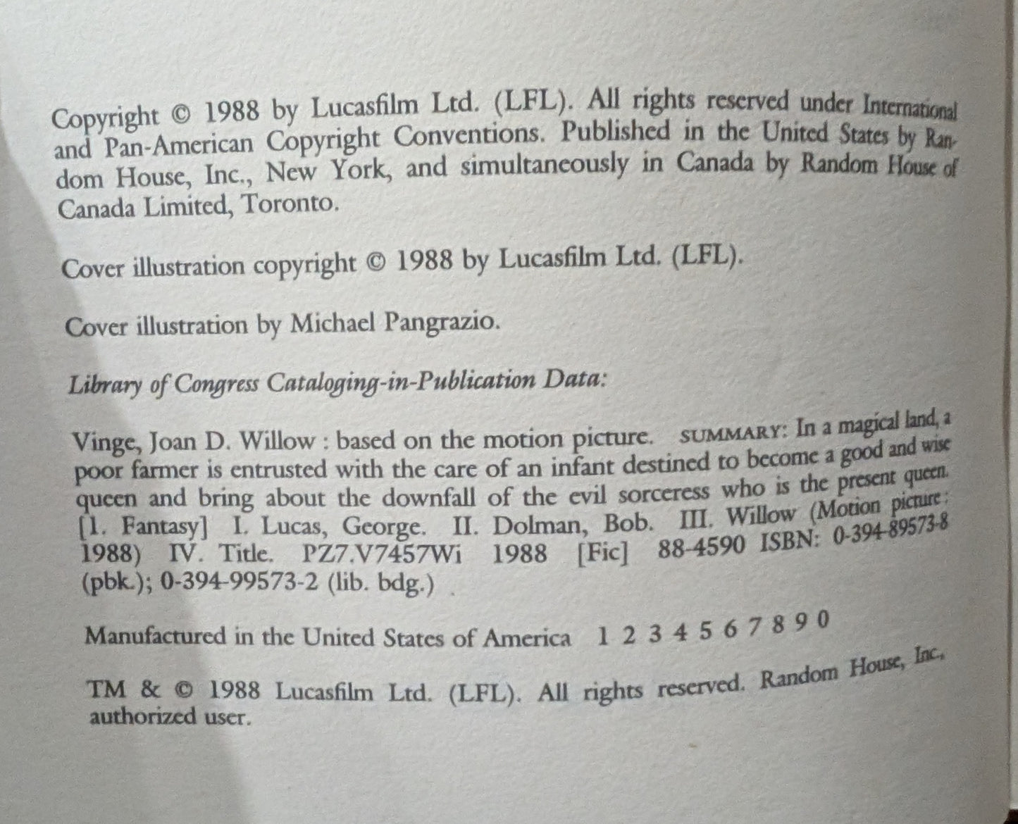 Willow adapted by Joan D. Vinge (story by George Lucas)