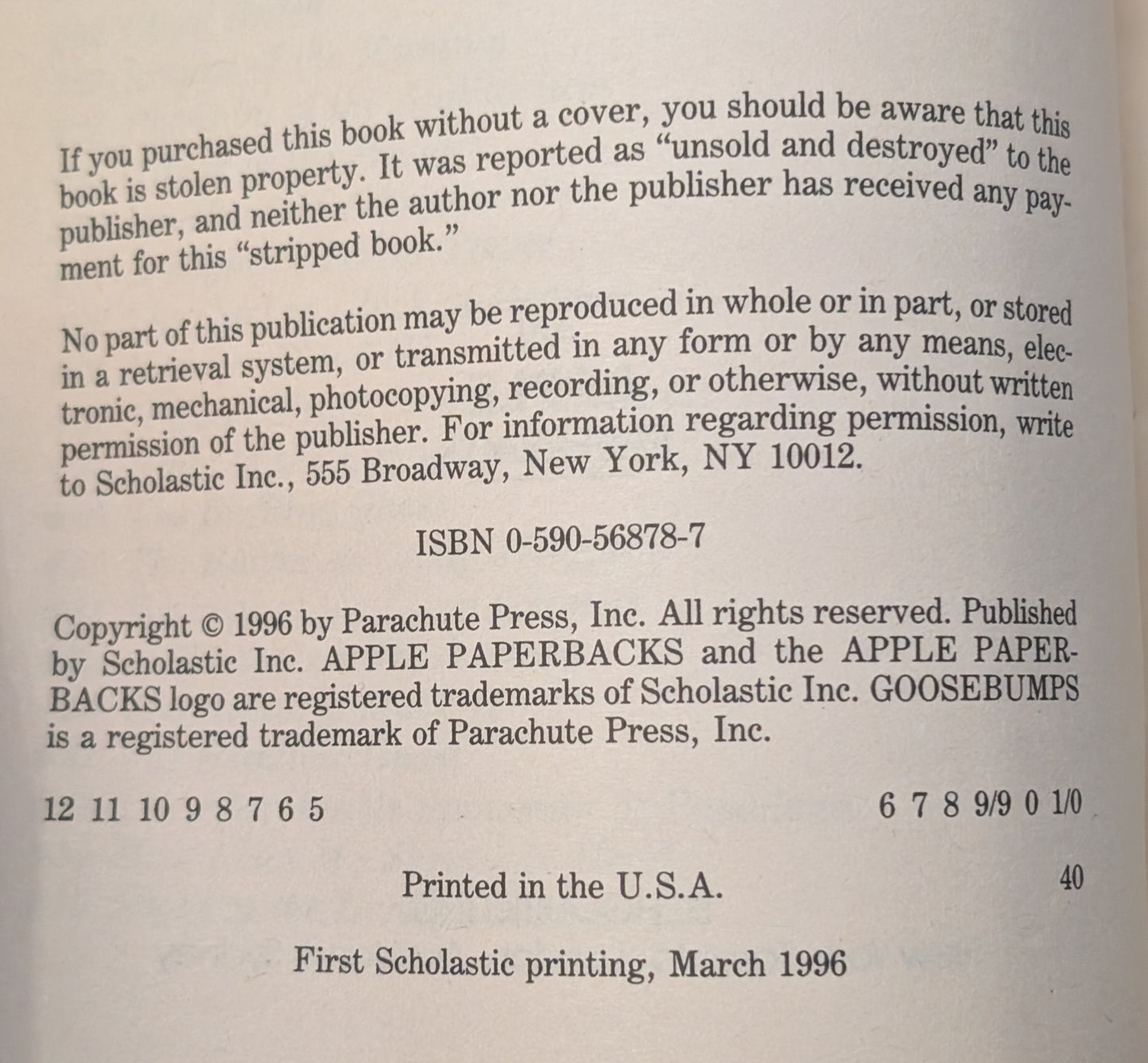 Bad Hare Day by R.L. Stine (Goosebumps # 41)