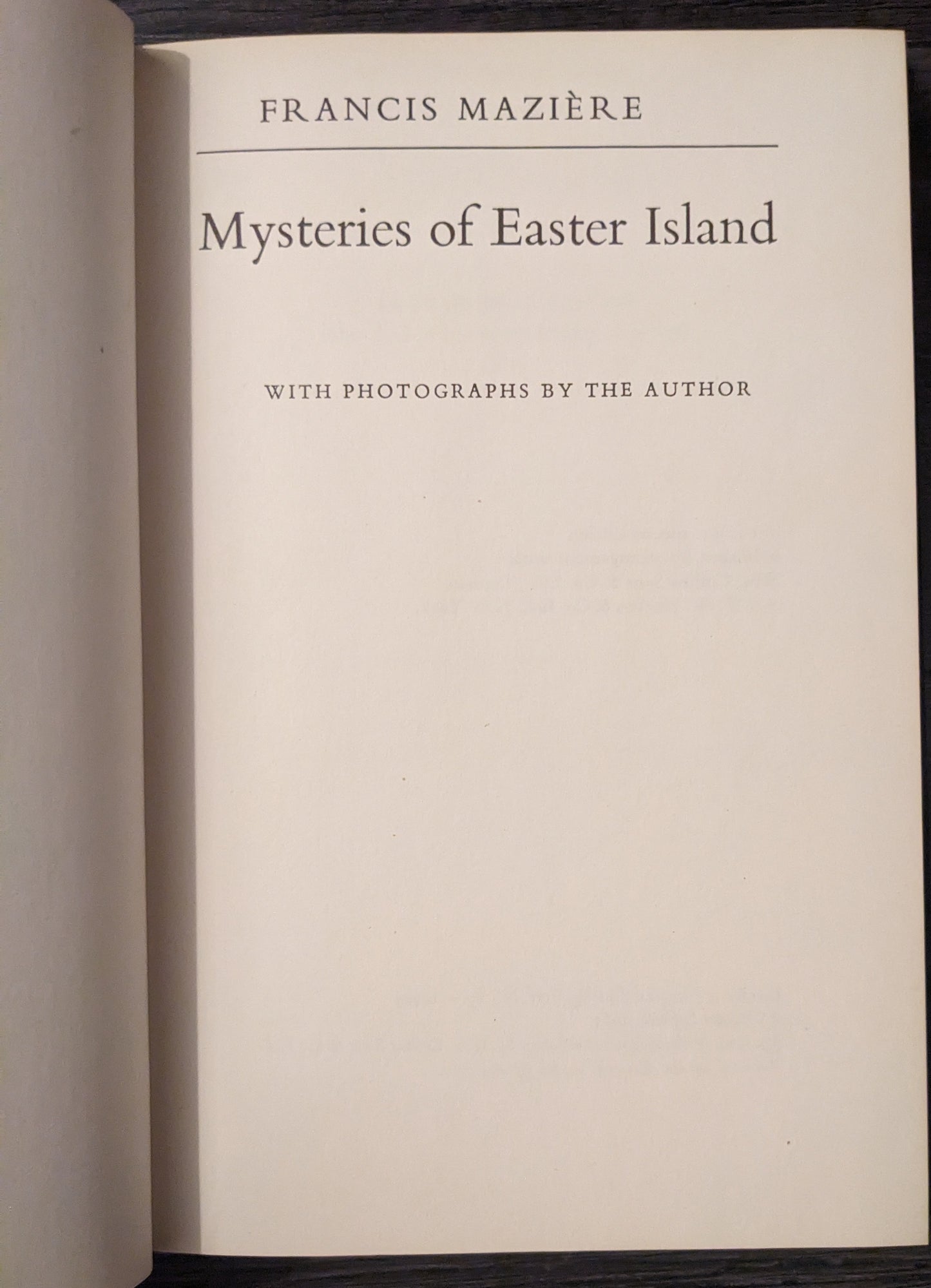 Mysteries of Easter Island by Francis  Maziere