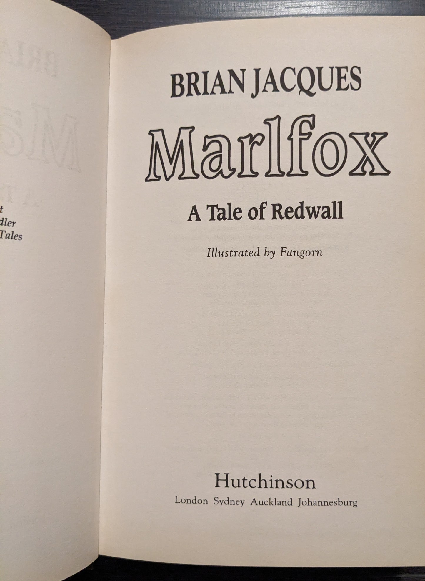 Marlfox: A Tale of Redwall by Brian Jacques