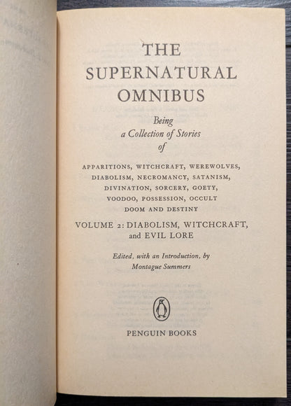 Supernatural Omnibus Vol.2 Diabloism, Witchcraft and Evil Lore by Montague Summers