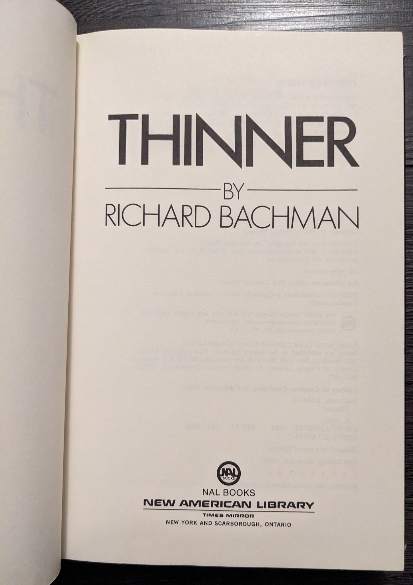 Thinner by Richard Bachman