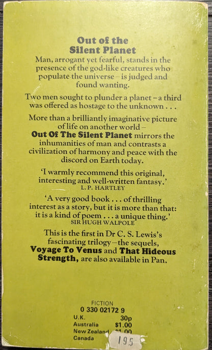 Out of the Silent Planet by C.S Lewis