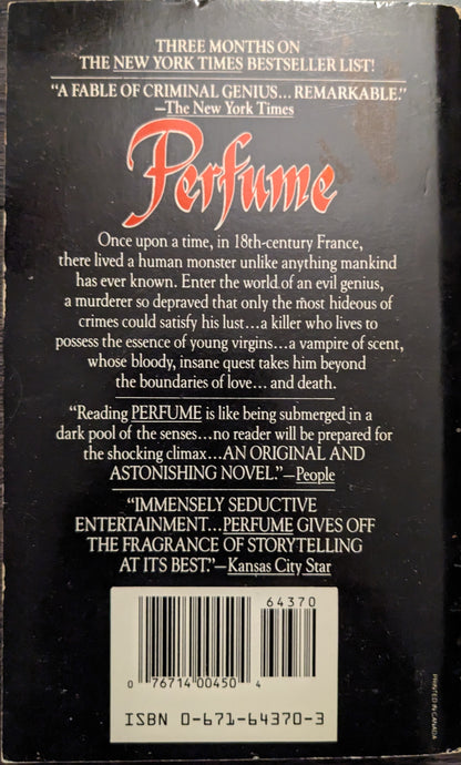 Perfume: The Story of a Murderer by Patrick Suskind