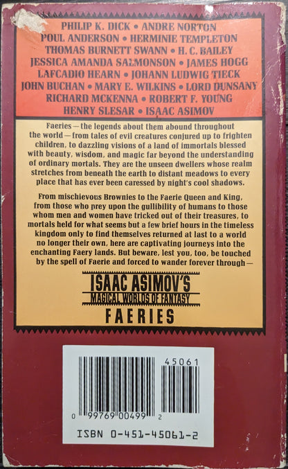 Isaac Asimov's Magical Worlds of Fantasy Faeries edited by Isaac Asimov, Martin H. Greenberg & Charles G. Waugh