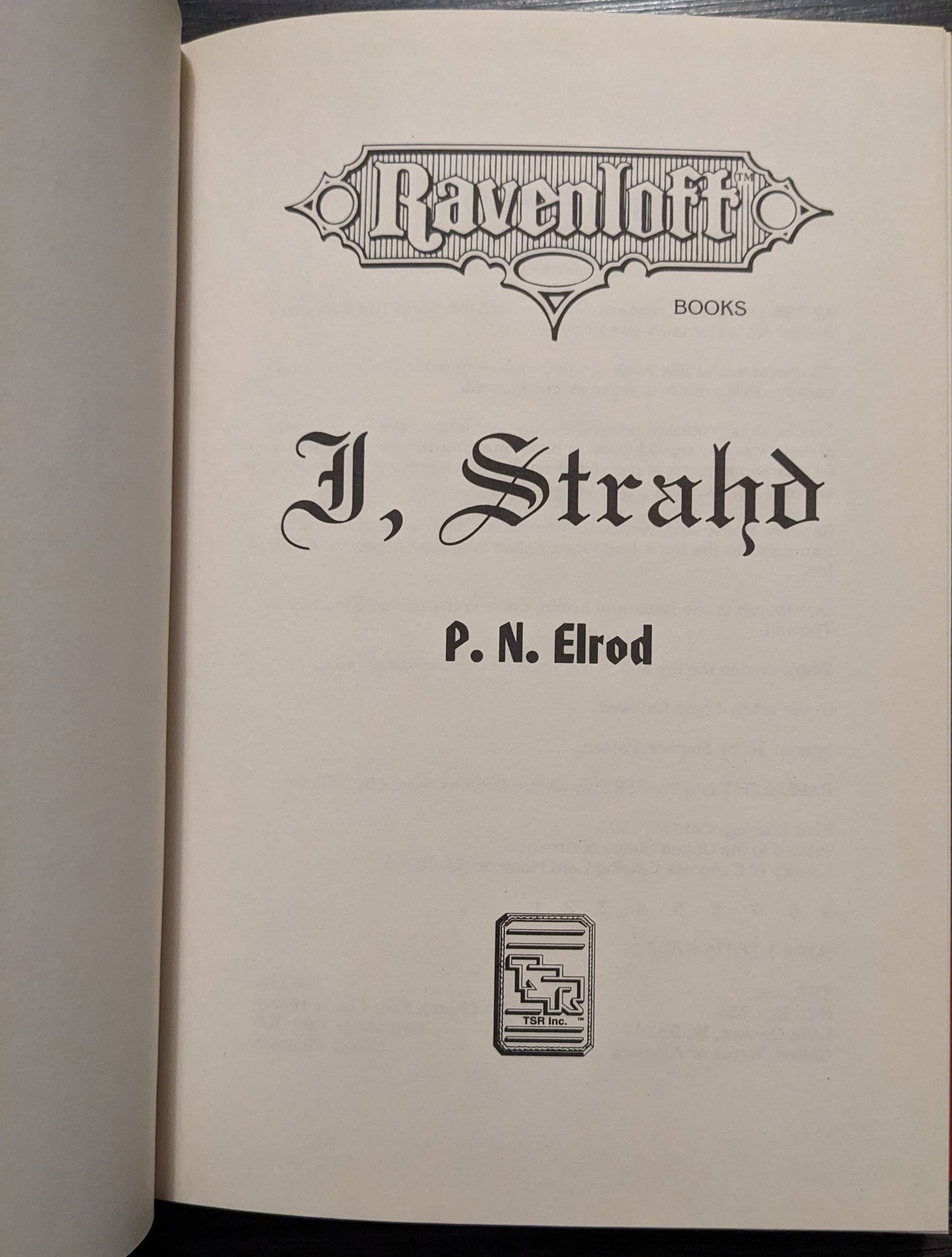 I, Strahd: The Memories of a Vampire by P.N Elrod