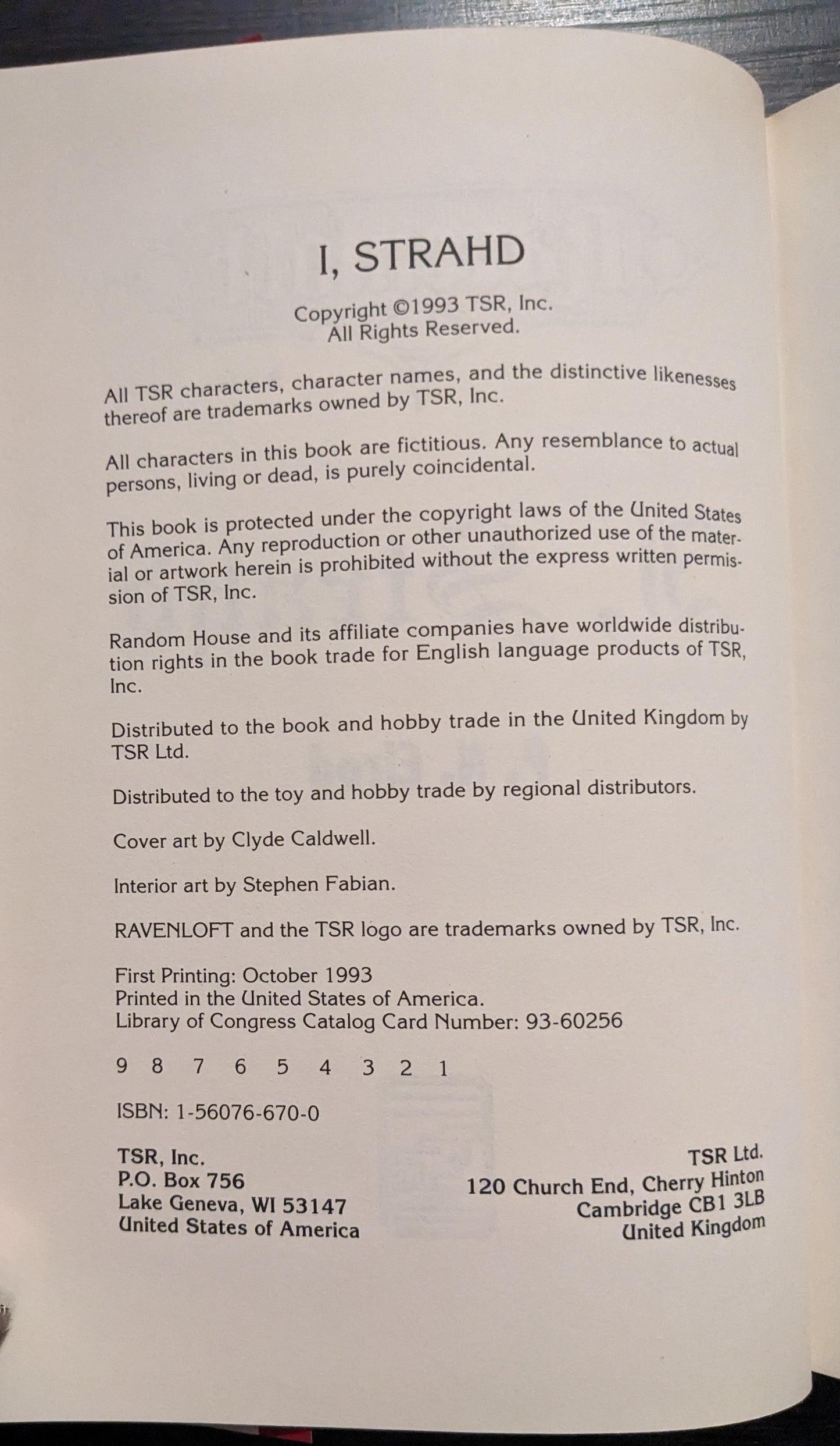 I, Strahd: The Memories of a Vampire by P.N Elrod