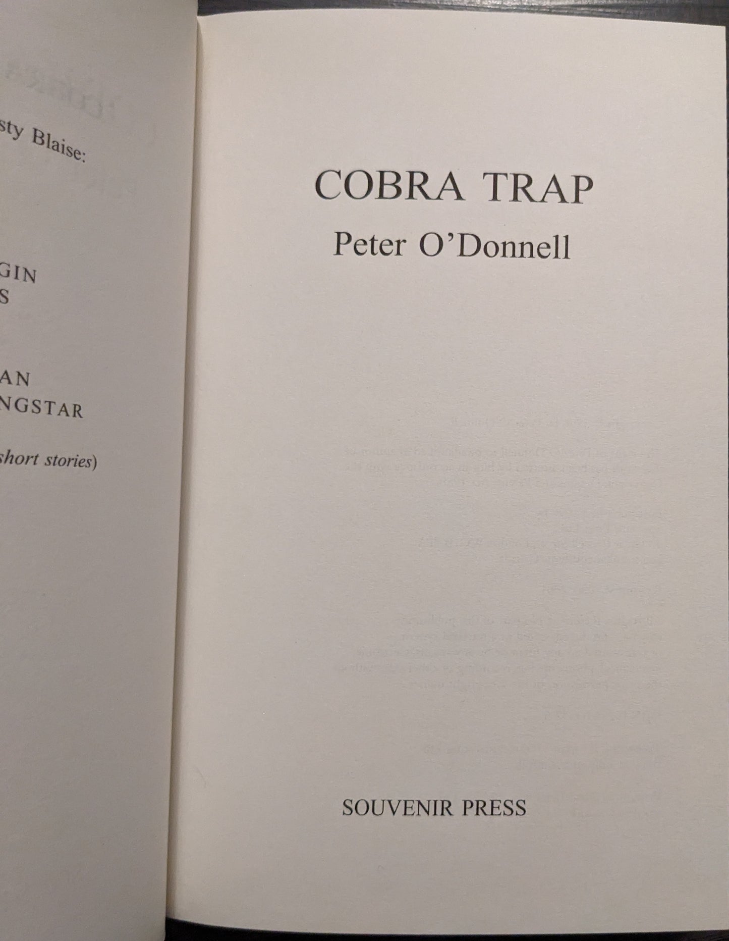 Cobra Trap by Peter O'Donnell