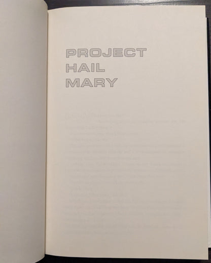 Project All Hail Mary by Andy Weir