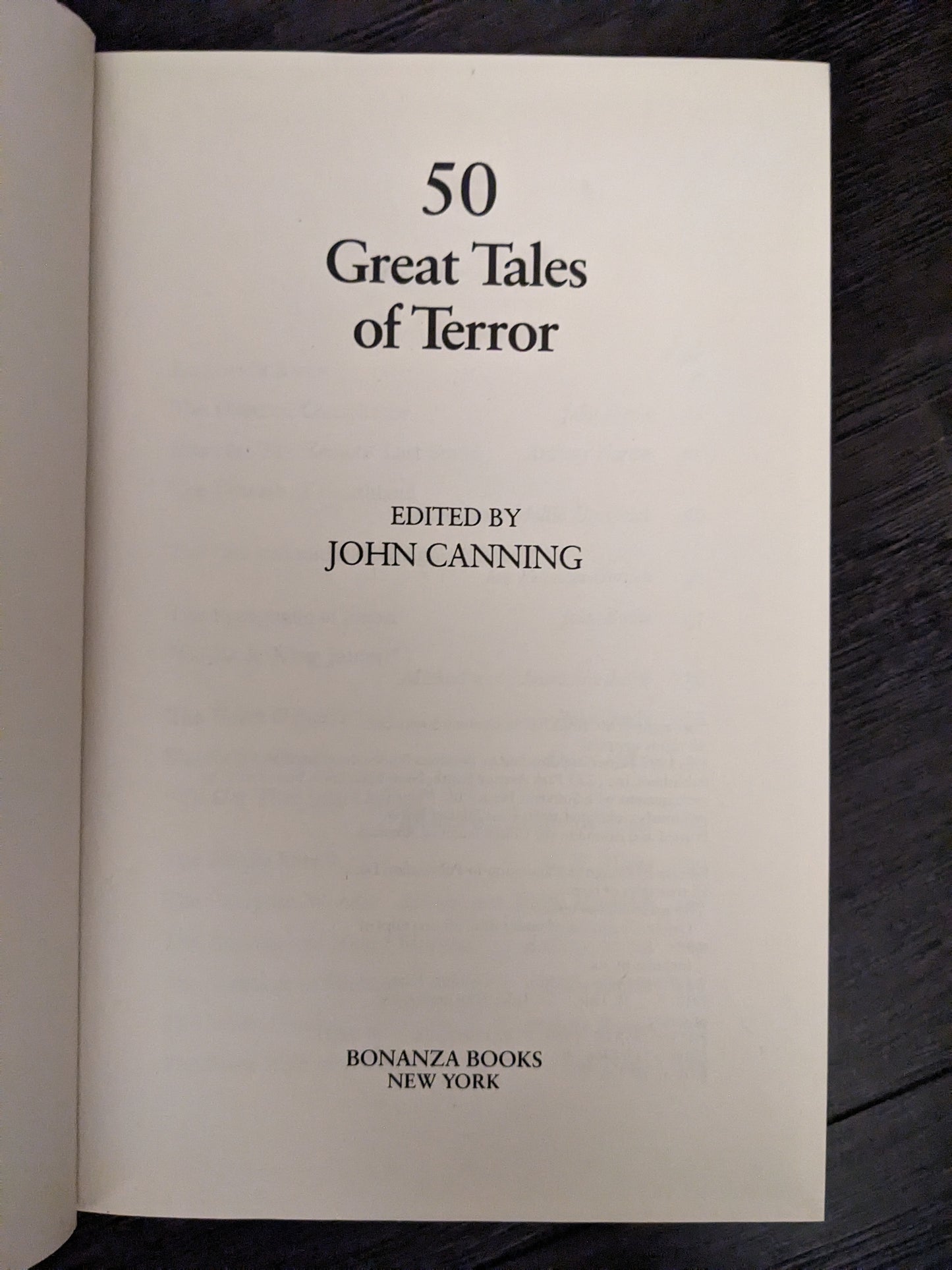 50 Great Tales of Terror edited by John Canning