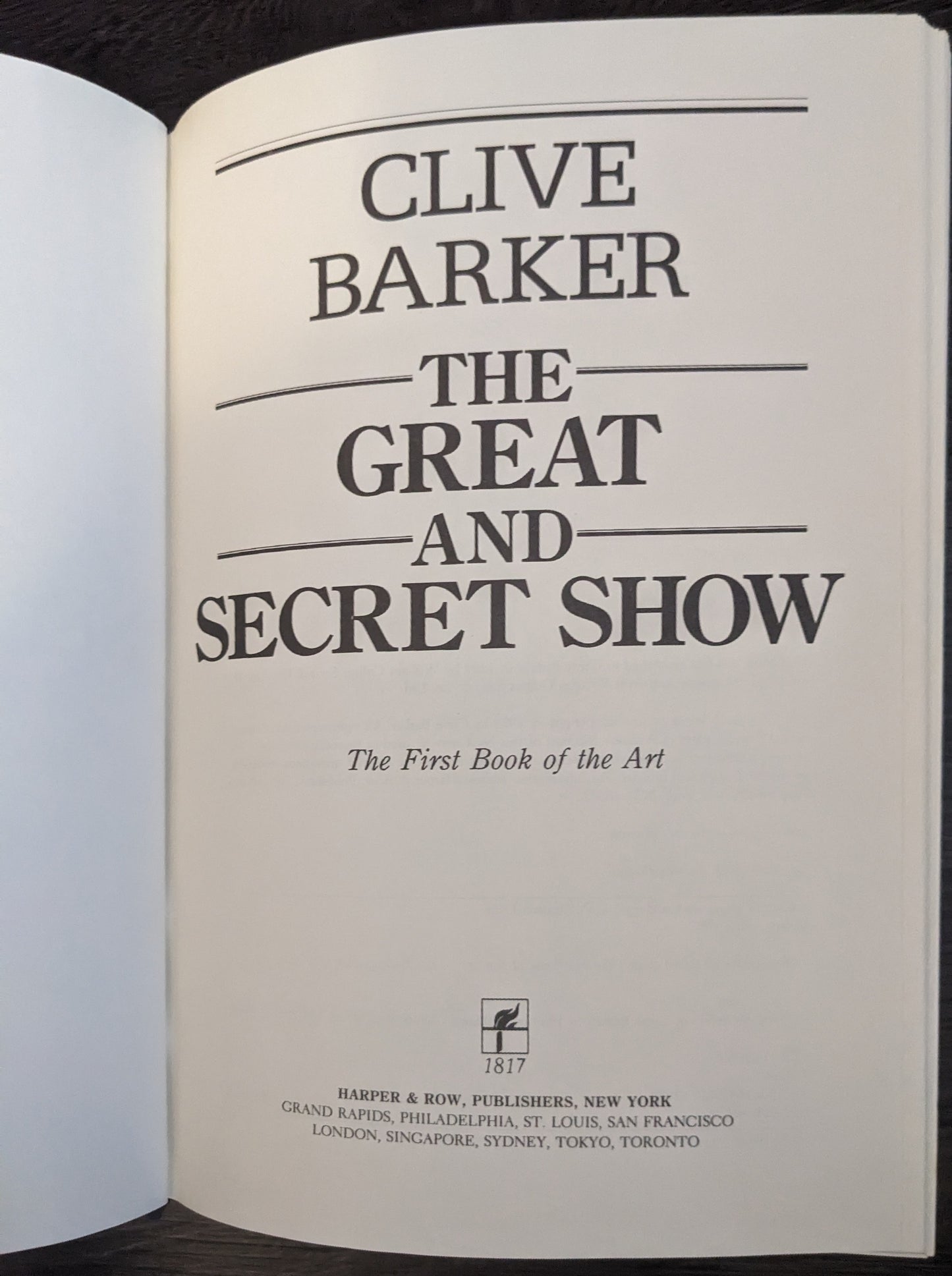 The Great and Secret Show by Clive Barker