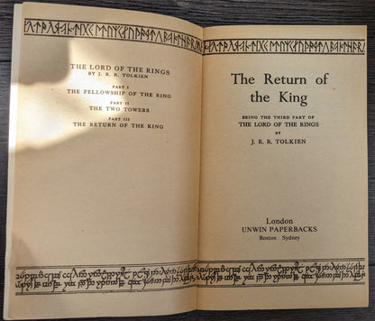 The Lord of the Rings: Part Three The Return of the King by J.R.R Tolkien