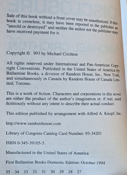 Disclosure by Michael Crichton