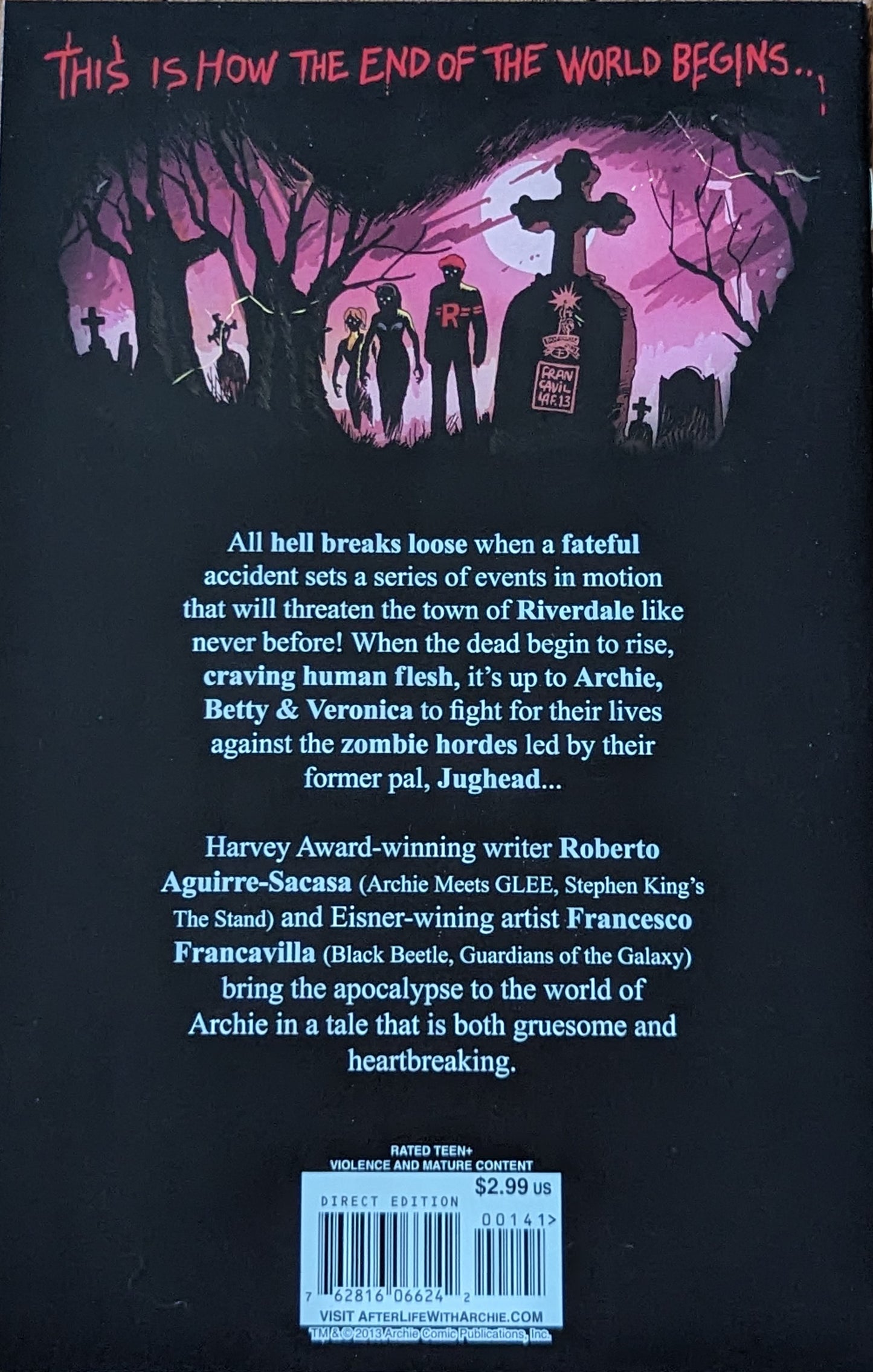 Afterlife with Archie #1 (Variant Cover) by Aguirre-Sacasa & Francavilla