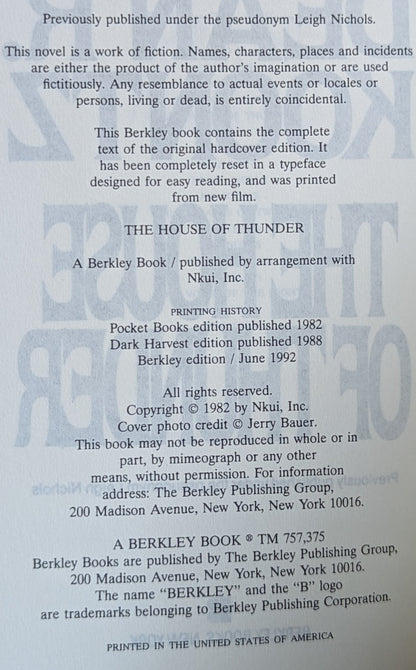 The House of Thunder by Dean R. Koontz