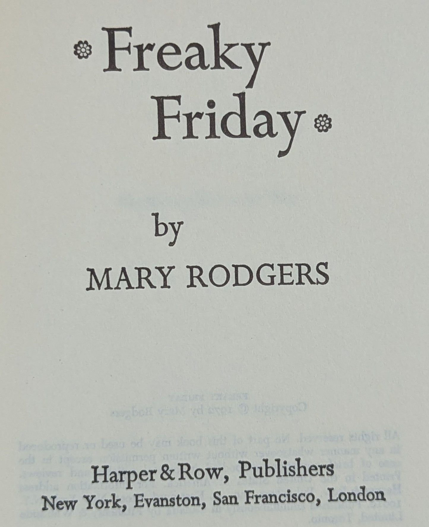 Freaky Friday by Mary Rodgers