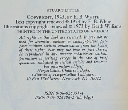 Stuart Little by E.B. White, illustrated by Garth Williams