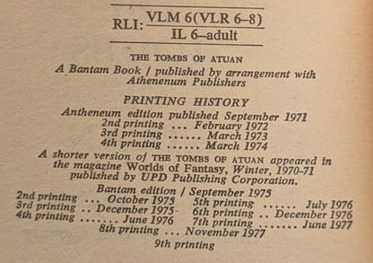 The Tombs of Atuan by Ursula K. Le Guin