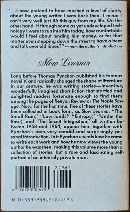 Slow Learner: Early Stories by Thomas Pynchon