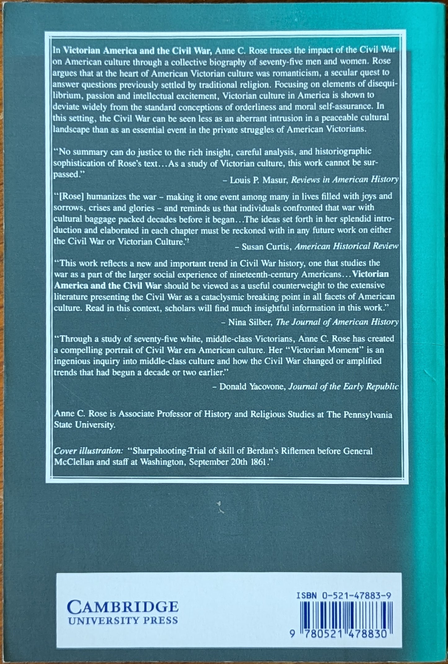 Victorian America and the Civil War by Anne C. Rose