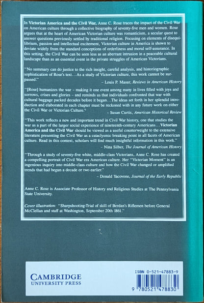 Victorian America and the Civil War by Anne C. Rose