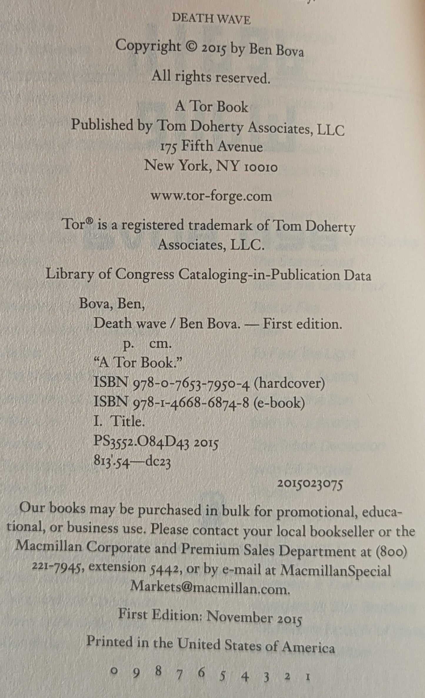 Death Wave by Ben Bova