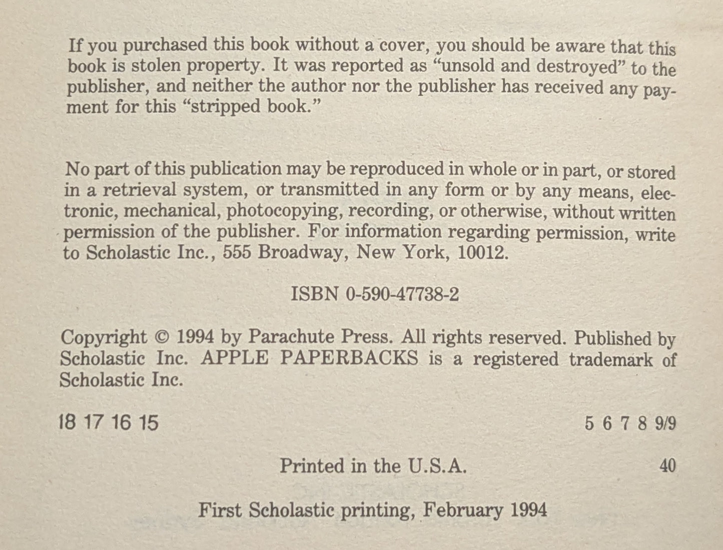 Goosebumps #16: One Day at Horrorland by R.L. Stine