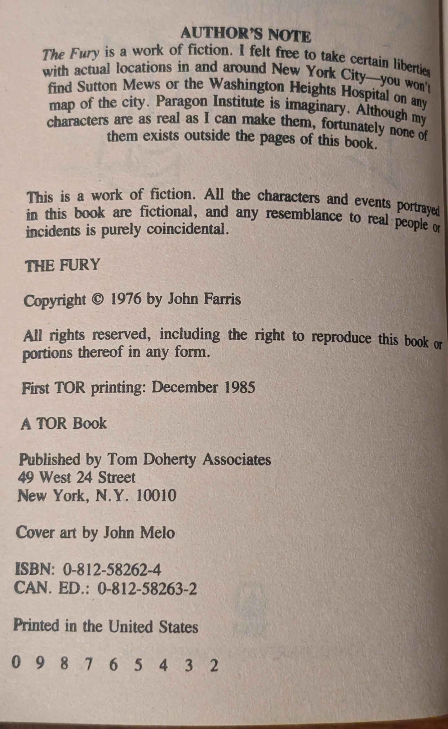 The Fury by John Farris