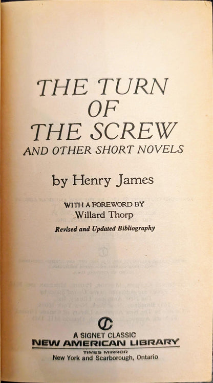 The Turn of the Screw and Other Short Novels by Henry James