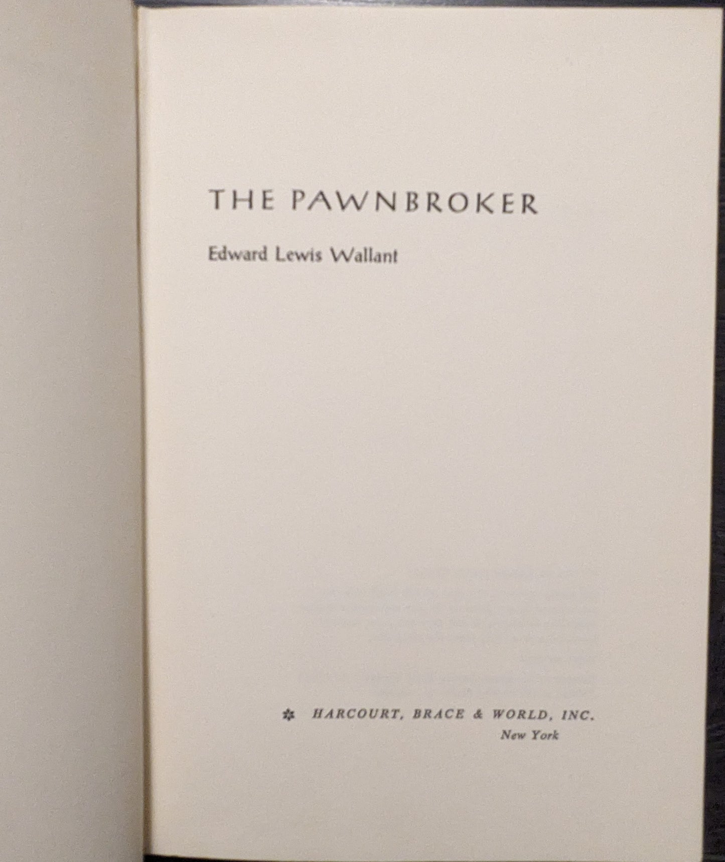 The Pawnbroker by Edward Lewis Wallant