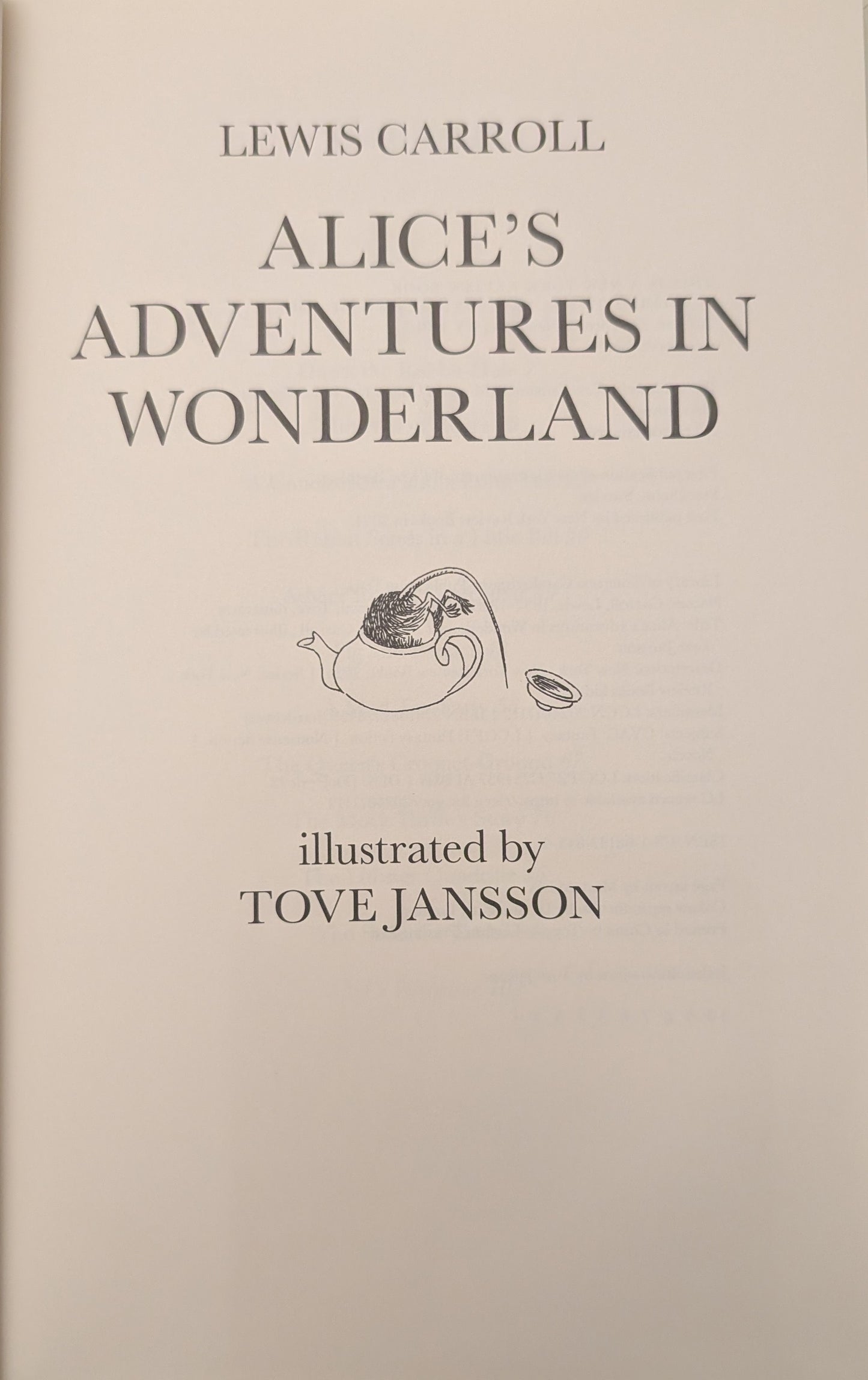 Alice's Adventures in Wonderland by Lewis Carroll illustrated by Tove Jansson