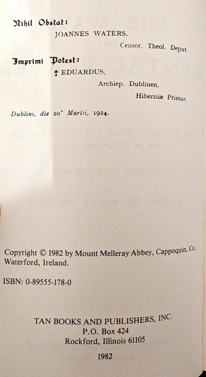 The Ways of Mental Prayer by Rt. Rev. Dom Vitalis Lehodey