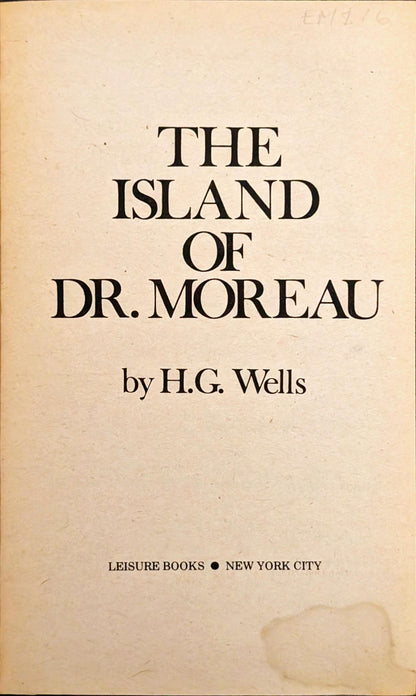 The Island of Dr. Moreau by H.G Wells