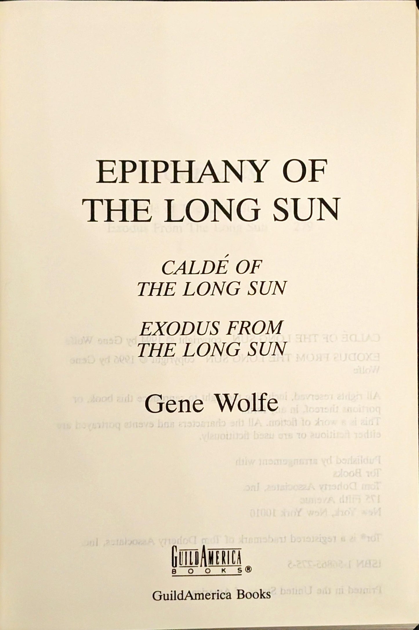 Epiphany of The Long Sun by Gene Wolfe