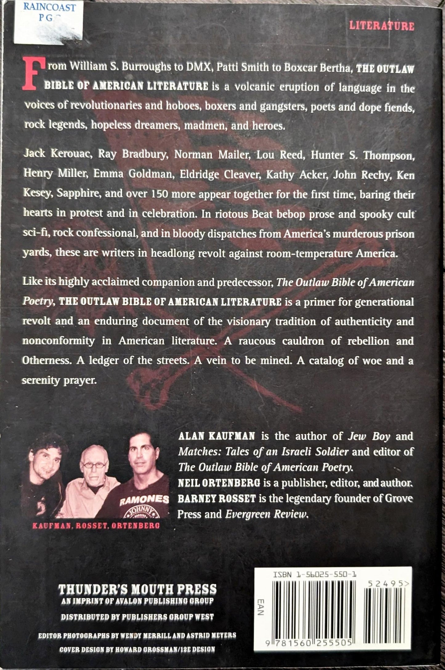 The Outlaw Bible of American Literature edited by Alan Kaufman, Neil Ortenberg & Barney Rosset