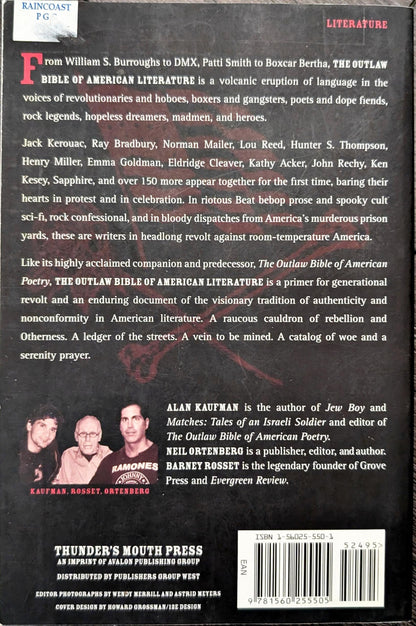 The Outlaw Bible of American Literature edited by Alan Kaufman, Neil Ortenberg & Barney Rosset