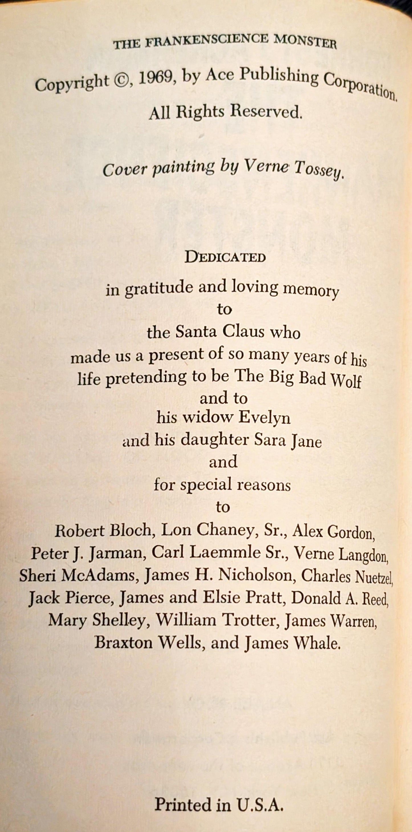 The Frankenscience Monster by Forrest J. Ackerman