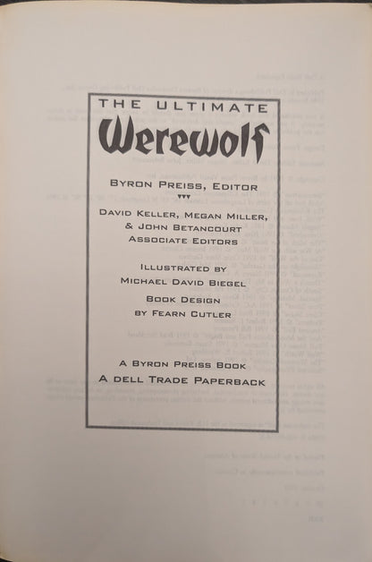 The Ultimate Werewolf edited by Byron Preiss