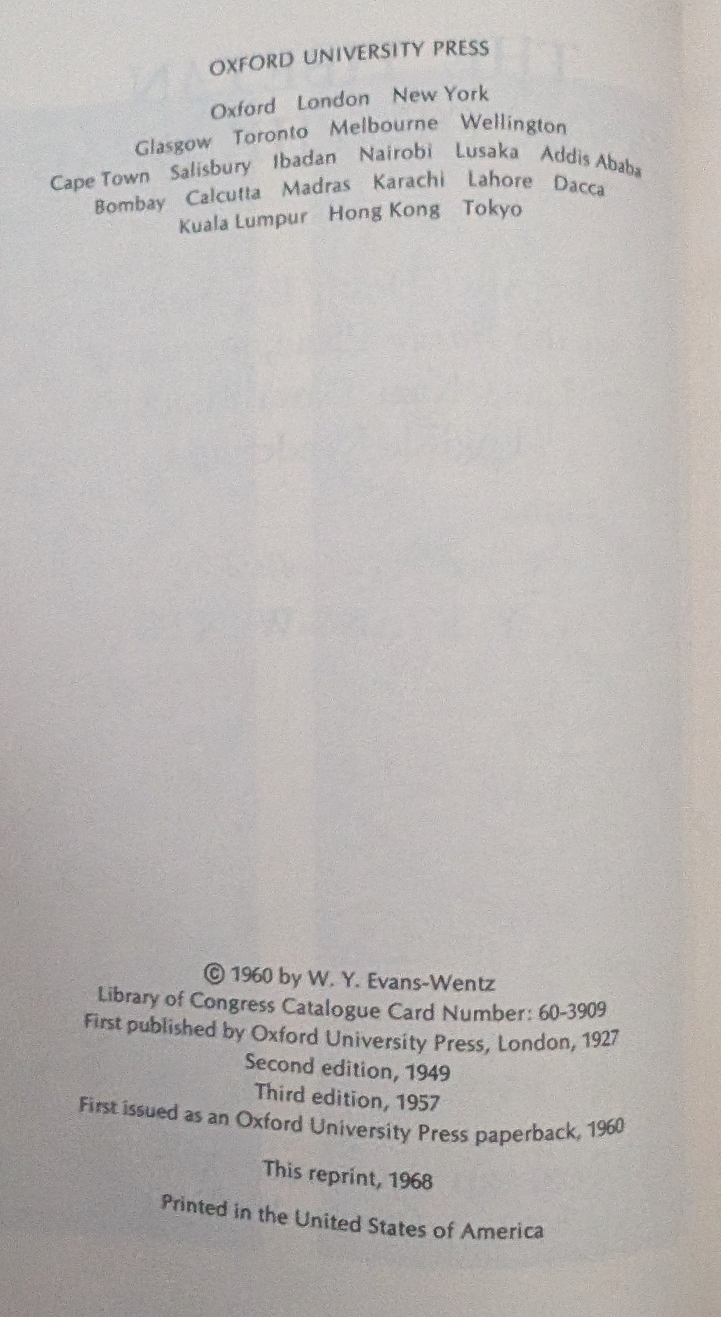 The Tibetan Book of the Dead by W.Y Evans-Wentz