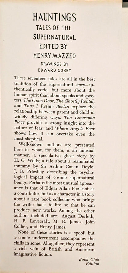 Hauntings: Tales of the Supernatural edited by Henry Mazzeo, illustrations by Edward Gorey